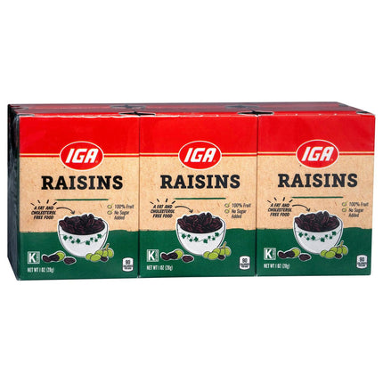 IGA Raisins - 6 OZ 24 Pack