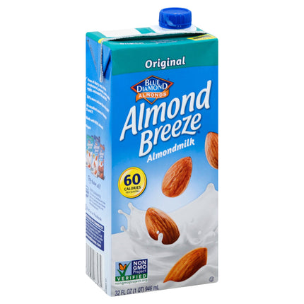 Blue Diamond Gluten Free Almond Breeze Original Almond Milk - 32 FZ 12 Pack