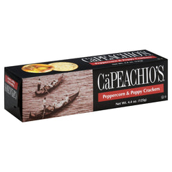 Capeachio Peppercorn & Poppy Cracker - 4.4 OZ 12 Pack