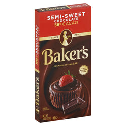 Baker's Chocolate Semi Sweet - 4 OZ 12 Pack