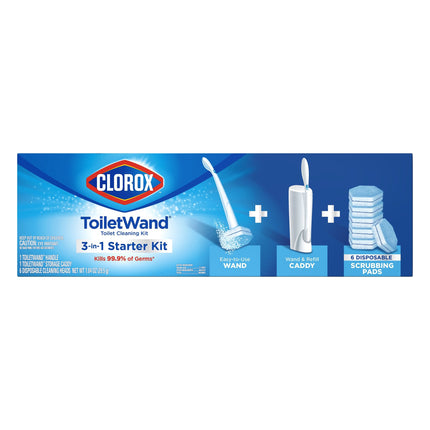 Clorox Toilet Wand With Storage Caddy - 1 CT 6 Pack