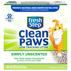 Fresh Step Clean Paws Unscented Cat Litter - 22.5 Lb