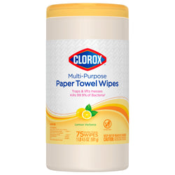 Clorox Lemon Multi-Purpose Paper Towel Wipes - 75 OZ 6 Pack
