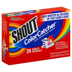 Shout Laundry Stain Remover Color Catcher - 24 CT 12 Pack