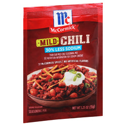 McCormick Seasoning Mix Pouch Low Sodium Chili Mild - 1.25 OZ 12 Pack