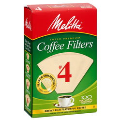 Melitta Filters #4 Brown - 100 CT 12 Pack