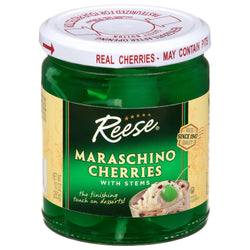 Reese Green Cherries With Stem - 10 OZ 6 Pack