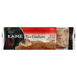 Ka-Me Gluten Free Black Sesame And Soy Sauce Rice Crackers - 3.5 OZ 12 Pack