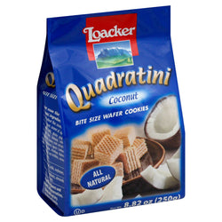 Loacker Quadratini Coconut Wafer Cookies - 8.82 OZ 6 Pack