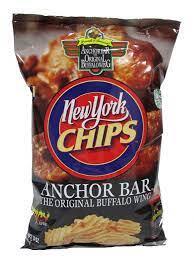 New York Chips New York Chips wavy Anchor Bar (spicy Buffalo Wing) Chips - 8 OZ 12 Pack