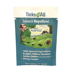 Ticks-N-All All Natural All Purpose Insect Repellent Wipes - 0.244 OZ 50 Pack