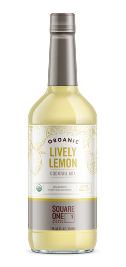 Square One Organic Cocktail Mixers Organic Lively Lemon Cocktail Mix - 750 ML 6 Pack