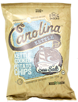 1in6 Snacks Kettle Cooked Potato Chips, Outer Banks Sea Salt - 2 OZ 20 Pack