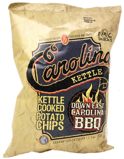 1in6 Snacks Kettle Cooked Potato Chips, Down East Carolina Bbq - 2 OZ 20 Pack