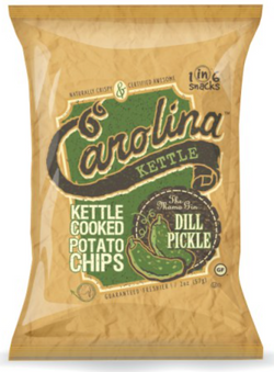 1in6 Snacks Kettle Cooked Potato Chips, Dill Pickle - 2 OZ 20 Pack