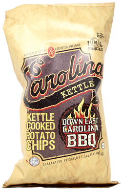 1in6 Snacks Kettle Cooked Potato Chips, Down East Carolina Bbq - 5 OZ 14 Pack