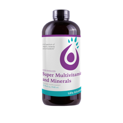 Life Solutions Liquid Super Multivitamins and Minerals - 32 FL OZ 6 Pack