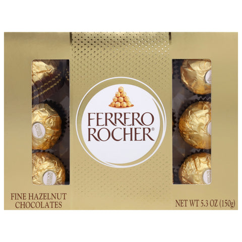 Ferrero Rocher Fine Hazelnut Chocolates - 5.3 OZ 12 Pack