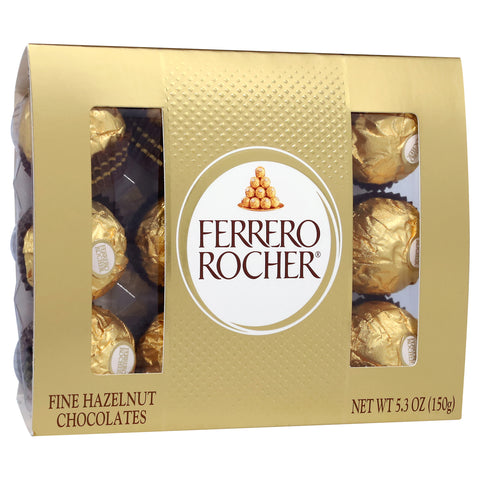 Ferrero Rocher Fine Hazelnut Chocolates - 5.3 OZ 12 Pack
