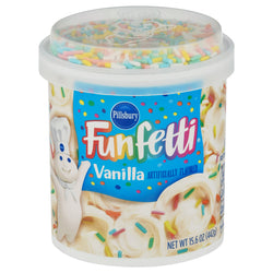 Pillsbury Funfetti Vanilla Frosting - 15.6 OZ 8 Pack