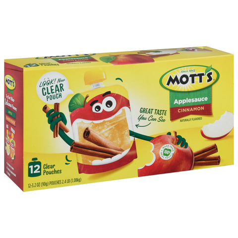 Mott's Cinnamon Apple Sauce - 38.4 OZ 4 Pack