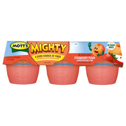Mott's Mighty Strawberry Peach Apple Sauce - 23.4 OZ 12 Pack