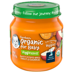 Gerber Sweet Potato Apple Carrot & Cinnamon Baby Food - 4 OZ 10 Pack
