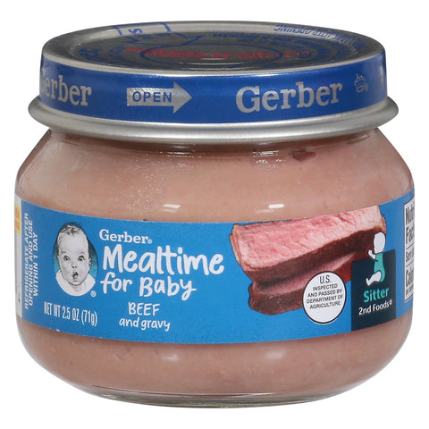 Gerber Beef & Beef Gravy Baby Food - 2.5 OZ 10 Pack