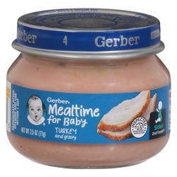 Gerber Turkey & Turkey Gravy Baby Food - 2.5 OZ 10 Pack