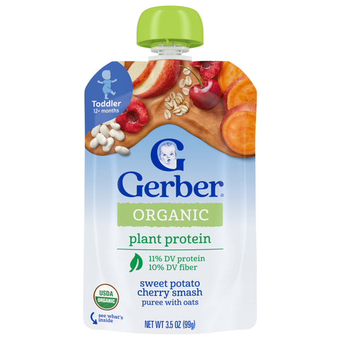 Gerber Sweet Potato Cherry Smash With Oats Baby Food - 3.5 OZ 12 Pack