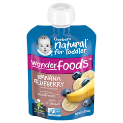 Gerber Toddler Natural Banana Blueberry - 3.5 OZ 12 Pack