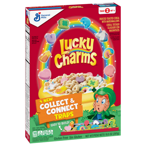 General Mills Gluten Free Lucky Charms - 10.5 OZ elevated left view