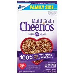 General Mills Multi Grain Cheerios Cereal - 18 OZ 8 Pack