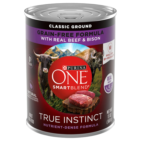 Purina Classic Ground With Beef & Bison Dog Food - 13 OZ 12 Pack