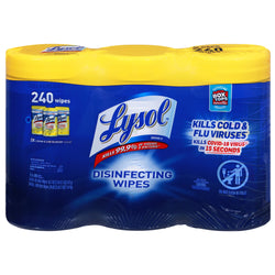 Lysol Lemon & Lime Disinfecting Wipes - 240 CT 2 Pack