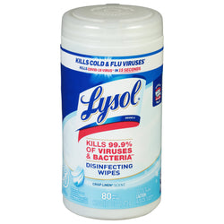 Lysol Crisp Linen Disinfecting Wipes - 80 CT 6 Pack