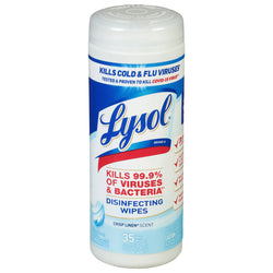 Lysol Crisp Linen Disinfecting Wipes - 35 CT 12 Pack