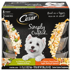 Cesar Simply Crafted Chicken Carrots Dog Food - 10.4 OZ 2 Pack