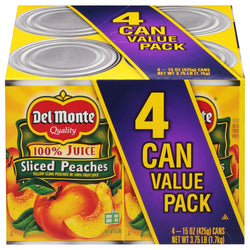Del Monte Peaches Sliced - 60 OZ 6 Pack