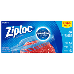 Ziploc Gallon Freezer Bags - 60 CT 9 Pack