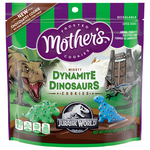 Mother's Mighty Dynamite Dinosaurs Cookies, Jurassic World - 9 oz / 255g - 12 Pack