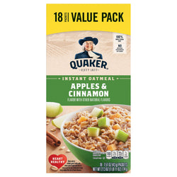 Quaker Apples & Cinnamon Instant Oatmeal - 27.3 OZ 8 Pack