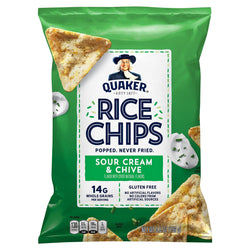 Quaker Sour Cream & Chive Rice Chips - 5.5 OZ 6 Pack