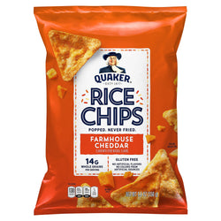 Quaker Farmhouse Cheddar Rice Chips - 5.5 OZ 6 Pack