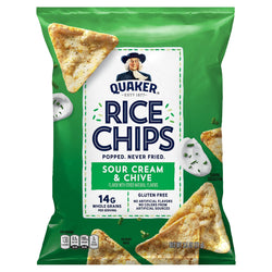 Quaker Sour Cream & Chive Rice Chips - 2.5 OZ 12 Pack