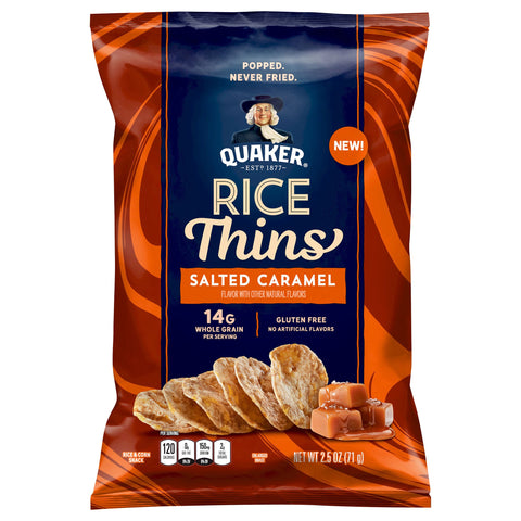 Quaker Salted Caramel Rice Thins - 2.5 OZ 12 Pack