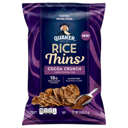 Quaker Cocoa Crunch Rice Thins - 2.5 OZ 12 Pack