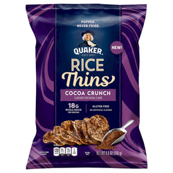 Quaker Cocoa Crunch Rice Thins - 5.5 OZ 6 Pack