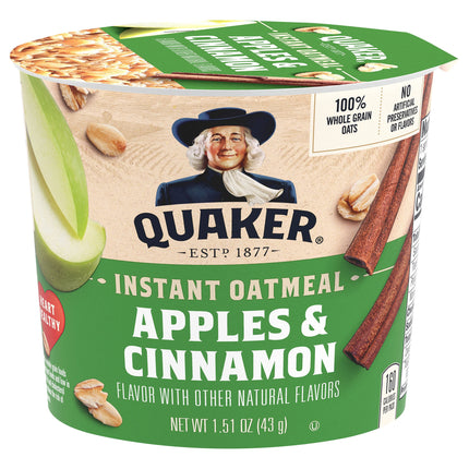 Quaker Apples & Cinnamon Instant Oatmeal - 6 OZ 6 Pack