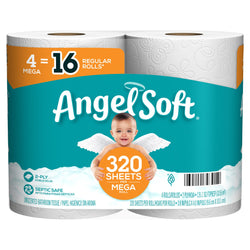 Angel Soft Bathroom Tissue Rolls - 1280 CT 12 Pack